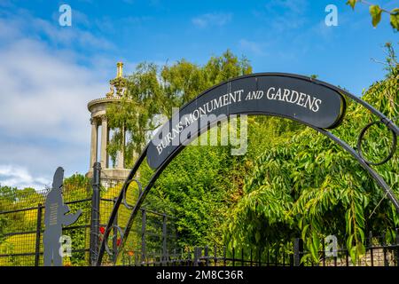 Der Eingang zum Burns Memorial in Alloway Ayrshire, Schottland. Stockfoto