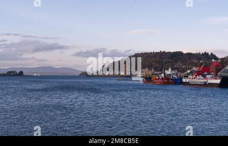 Oban Bay und Sound of Kerrera, Oban, Argyll, Schottland Stockfoto