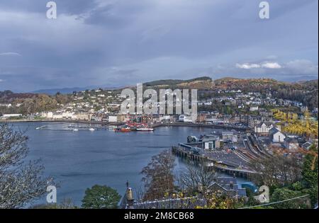 Blick auf Oban, Argyll, Schottland vom Aussichtspunkt Oban Stockfoto