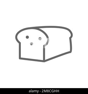 Französisches Brotsymbol, gängige Grafikressourcen, Vektorabbildungen. Stock Vektor