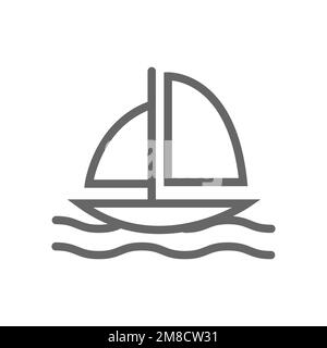 Sailboat icons, common graphic resources, vector illustrations. Stock Vector