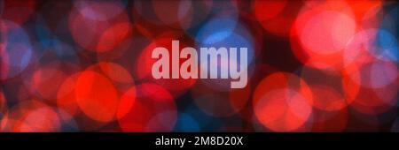 Schöner abstrakter Hintergrund mit unscharfen roten und blauen Lichtquellen (3D-Rendering) Stockfoto