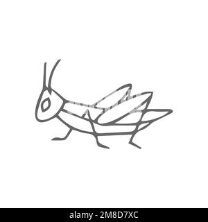 Grasshopper-Symbole, gängige Grafikressourcen, Vektorabbildungen. Stock Vektor