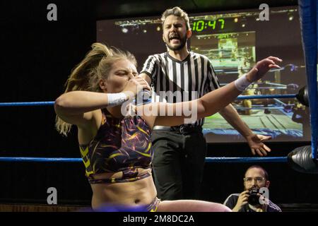 100. Pro Wrestling EVE Einzelspiel, 01.07.2023 Stockfoto