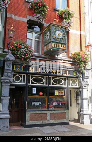 Classic Dublin Bar, MJ ONeill - 2 Suffolk St, Dublin 2, D02 KX03, Eire, Irland Stockfoto