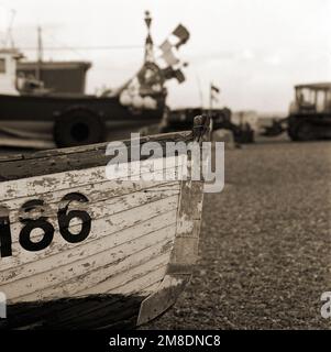 Aldeburgh, Suffolk, berühmt für seine Verbindung mit dem Komponisten Benjamin Britten und für seine atemberaubende Küste. Stockfoto