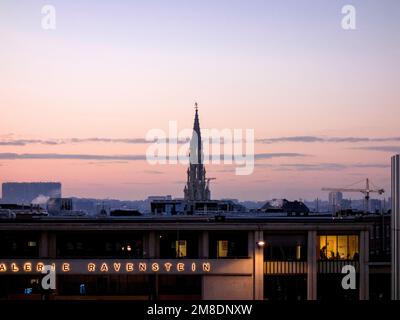 Bruxelles Stadtbild vom Mont des Arts aus gesehen Stockfoto