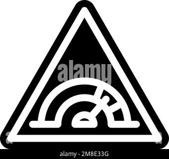 Vektordarstellung des Symbols für Risiko-esg-Glyphe Stock Vektor