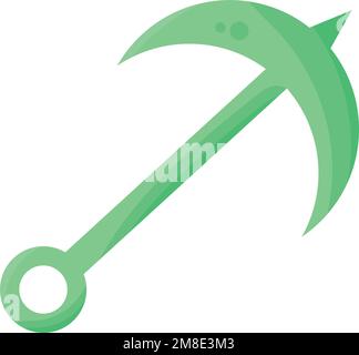 Isolierter grüner Schiffsanker Skizzensymbol Vektor Stock Vektor