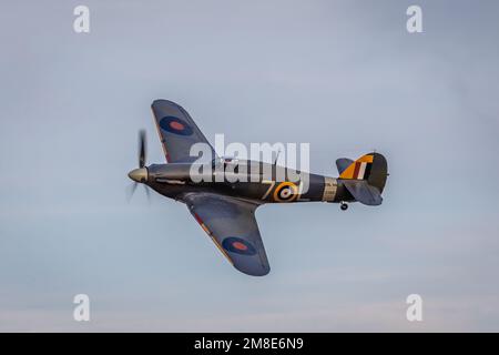 Hawker Sea Hurricane Mk.IB 'Z7015', Old Warden Airfield, Biggleswade, Bedfordshire, Vereinigtes Königreich Stockfoto