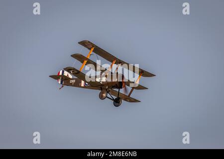 Sopwith Triplane N6290, Old Warden Airfield, Biggleswade, Bedfordshire, Großbritannien Stockfoto