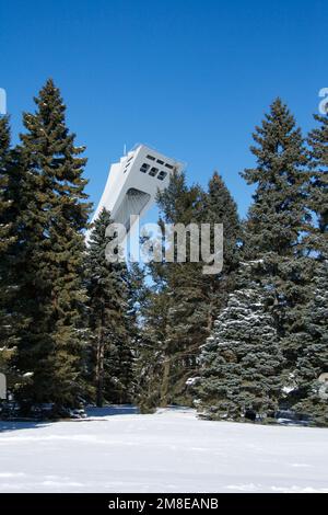 Der Turm des Olympiastadions in Montreal Stockfoto