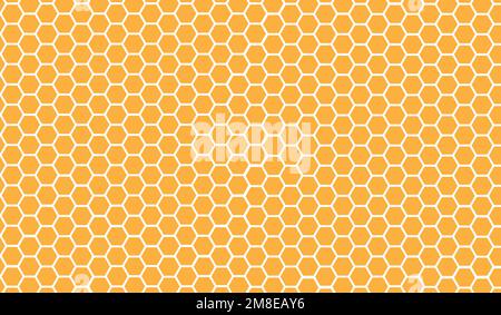 Eine gelbe Wabenstruktur aus Sechskant. Vektorhintergrund. Stock Vektor