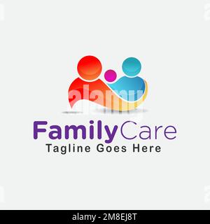 Familienpflege Logo Designelement Stock Vektor