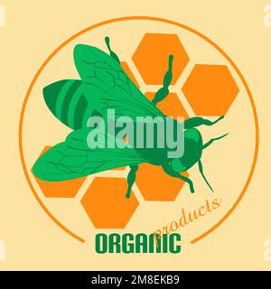 Vektordarstellung für Bienensymbole für Design Stock Vektor