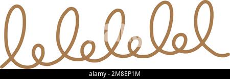 Handgezeichnete abstrakte Linie Vintage-Art Vektor-Doodle Unterstreichung Kritzelpinsel und Bleistiftstrich Designelement für Rahmenteiler in einer Glyphe-Illustration Stock Vektor