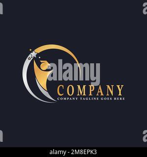 Hut für Hochschulabsolventen und Logo-Vektor für Studenten. Designkonzept für Logo-Vorlage für den Bildungsbereich. Stock Vektor