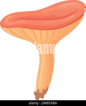 Korallenmilchpilze. Ein Cartoon-Symbol aus Wald und Natur, isoliert auf weißem Hintergrund Stock Vektor