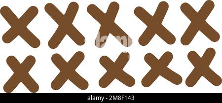 Handgezeichnete abstrakte Linie Vintage-Art Vektor-Doodle Unterstreichung Kritzelpinsel und Bleistiftstrich Designelement für Rahmenteiler in einer Glyphe-Illustration Stock Vektor