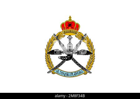 Royal Air Force of Oman, Logo, weißer Hintergrund Stockfoto