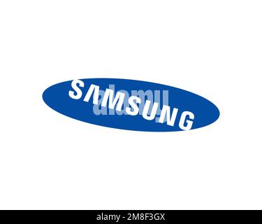 Samsung Galaxy Gio, gedrehtes Logo, weißer Hintergrund B Stockfoto