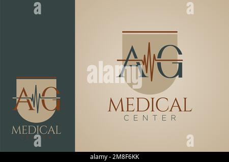 Medizinisches Logo basierend auf dem Anfangsbuchstaben AG Stock Vektor
