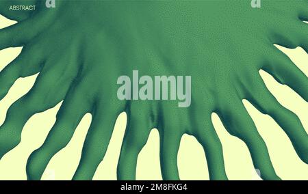 Modernes Hintergrunddesign. Realistisches Kunststoffelement im Dotwork-Stil. Pointillismus-Grafik. Punktmuster. 3D-Vektordarstellung für Banner, Flye Stock Vektor