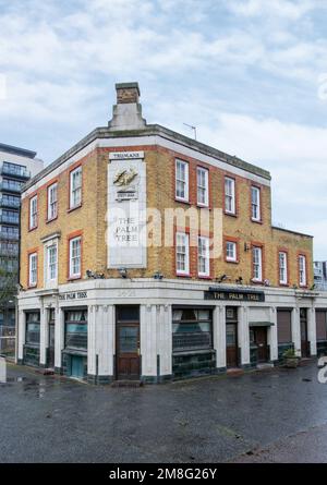 Die Palme Kneipe, in der Nähe von Mile End, East London Stockfoto