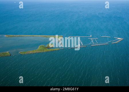 Luchtfoto van Kreupel; Luftbild von Kreupel Stockfoto