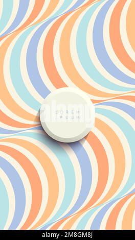 Abstrakte dynamische Vorlage mit gewellten gebogenen Bändern. Modernes Cover-Design. 3D-Vektordarstellung. Stock Vektor