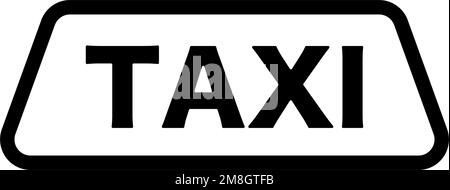 Einfaches Schild auf dem Fahrerhausdach. Schild für Taxi-Dach. Bearbeitbarer Vektor. Stock Vektor