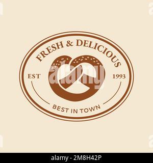 Bäckerei Business Logo Vektor in niedlichen Doodle-Stil Stock Vektor