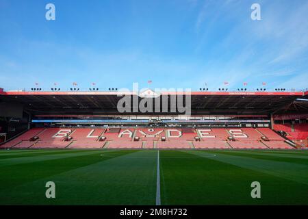 Allgemeiner Blick auf das Bloomfield Road Stadium vor dem Sky Bet Championship-Spiel Sheffield United vs Stoke City in Bramall Lane, Sheffield, Großbritannien, 14. Januar 2023 (Foto: Steve Flynn/News Images) Stockfoto