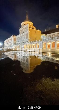 Fassade des königlichen Palastes von Aranjuez in Madrid Stockfoto
