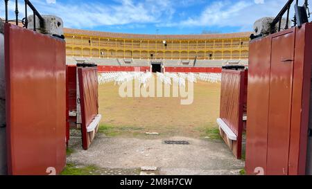 Stierkampfarena ohne Öffentlichkeit von Aranjuez in Madrid Stockfoto