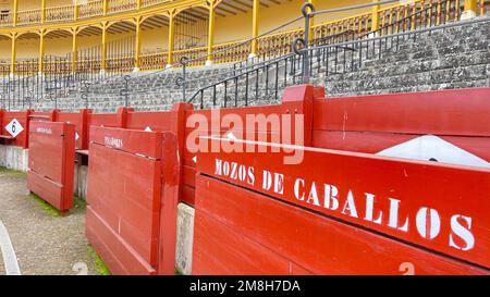 Stierkampfarena ohne Öffentlichkeit von Aranjuez in Madrid Stockfoto