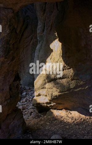 Eine Felsformation in der Höhle des Buffalo Park Stockfoto