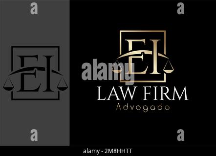 Logo, Advocacy Logo basierend auf dem ersten Buchstaben Ei Stock Vektor