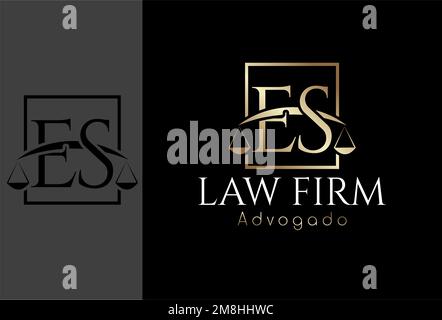 Logo, Advocacy Logo basierend auf dem Anfangsbuchstaben es Stock Vektor