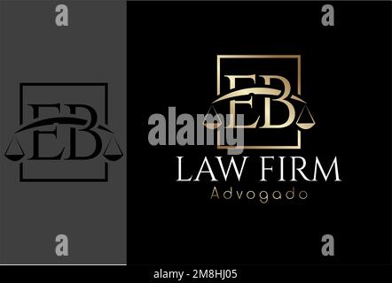 Logo, Advocacy Logo basierend auf dem Anfangsbuchstaben EB Stock Vektor