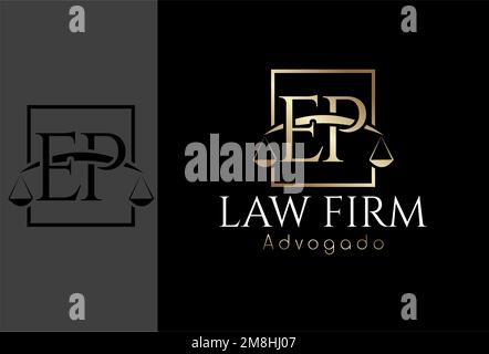 Logo, Advocacy Logo basierend auf dem ersten Buchstaben EP Stock Vektor