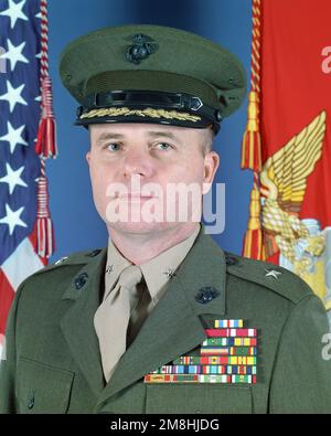 Offizielles Porträt von Brigadegeneral Martin Steele, USMC (abgedeckt). Basis: Marinestützpunkt, Quantico Bundesstaat: Virginia (VA) Land: Vereinigte Staaten von Amerika (USA) Stockfoto