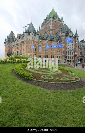 Frontenac Castle (Fairmont Le Chateau Frontenac) in der Altstadt von Quebec, Kanada Stockfoto