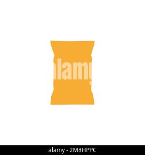 Symbol für Chips Pack. Einfaches Plakat-Hintergrundsymbol für Chips-Großhandel und Großverkauf. Chips Pack Markenlogo Designelement. Chips-Pack-T-Shirt Stock Vektor