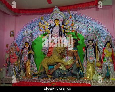 godess durga Idol Festival der bengalischen hindus in westbengalen Stockfoto