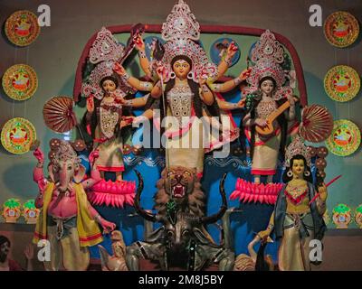 godess durga Idol Festival der bengalischen hindus in westbengalen Stockfoto