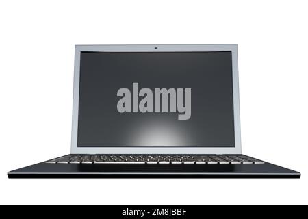 Abbildung eines modernen Laptops 3D Stockfoto