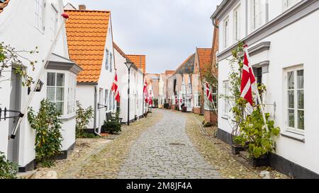 Stadtbild des malerischen hansedortes Tonder im Süden Dänemarks Stockfoto