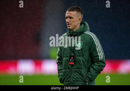 Glasgow, Großbritannien. 14. Januar 2023. 14. Januar 2023; Hampden Park, Glasgow, Schottland: Scottish Viaplay Cup Football Semi Final, Celtic versus Kilmarnock; David Turnbull von Celtic Credit: Action Plus Sports Images/Alamy Live News Stockfoto