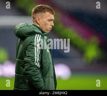 Glasgow, Großbritannien. 14. Januar 2023. 14. Januar 2023; Hampden Park, Glasgow, Schottland: Scottish Viaplay Cup Football Semi Final, Celtic versus Kilmarnock; Alistair Johnston von Celtic Credit: Action Plus Sports Images/Alamy Live News Stockfoto